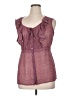 Apostrophe 100% Polyester Burgundy Sleeveless Blouse Size XL - photo 2