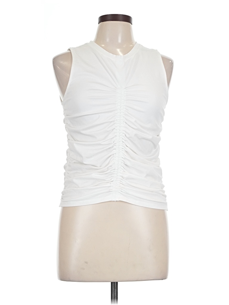 Pre-owned Express Sleeveless Top White Halter Neckline Tops