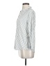 Modern Works Stripes White 3/4 Sleeve Button-Down Shirt Size M - photo 5