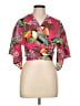 Shein Tropical Pink Short Sleeve Blouse Size 12 - photo 1