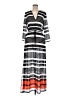 MICHAEL Michael Kors 100% Polyester Stripes Gray Casual Dress Size S - photo 1