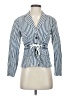 Coldwater Creek 100% Cotton Stripes Blue Blazer Size 4 (petite) - photo 1