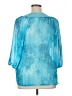 Avenue 100% Polyester Teal 3/4 Sleeve Blouse Size 14 Plus - photo 2