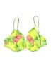 California Waves Floral Green Swimsuit Top Size 4 - photo 1
