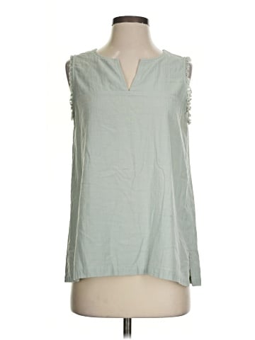 Cotton Bleu Sleeveless Blouse (view 1)