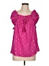 Figue Pink Short Sleeve Blouse Size L - photo 1