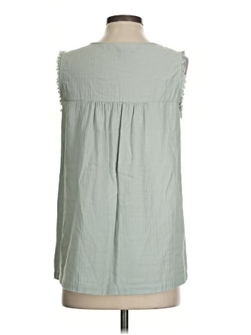 Cotton Bleu Sleeveless Blouse (view 2)