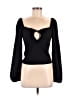 Spring & Mercer Black Long Sleeve Top Size M - photo 1
