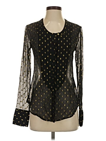 Madison Marcus Long Sleeve Silk Top (view 1)