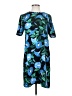 Ann Taylor 100% Polyester Print Blue Cocktail Dress Size 4 - photo 1