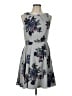 Elle Floral Gray Cocktail Dress Size 10 - photo 1