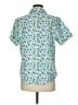 Basic Editions Floral Teal Short Sleeve Blouse Size M - photo 2
