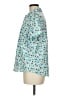 Basic Editions Floral Teal Short Sleeve Blouse Size M - photo 5