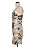 Popular 21 Graphic Silver Cocktail Dress Size L - photo 5