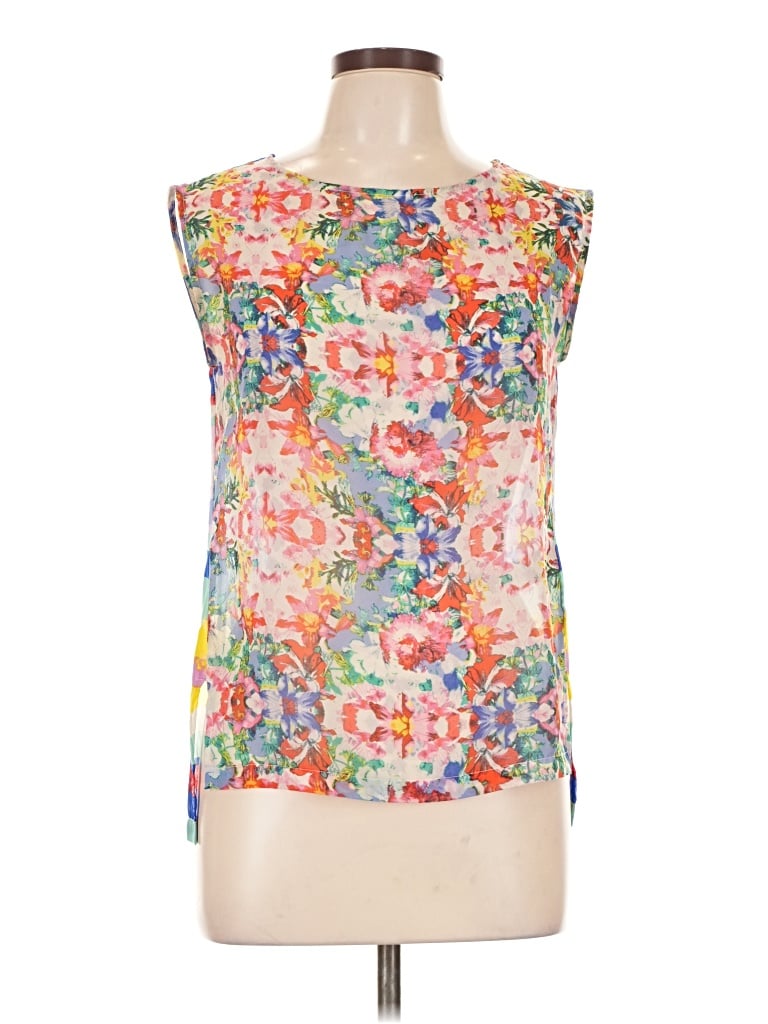 Pre-owned Daisy Fuentes Sleeveless Blouse In Orange