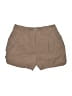 Cache 100% Tencel Solid Brown Tan Khaki Shorts Size 8 - photo 1