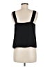 Kaari Blue Solid Black Sleeveless Blouse Size M - photo 2