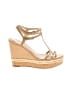 Via Spiga 100% Leather Tan Wedges Size 10 - photo 1