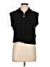 Lisa International Black Sleeveless Button-Down Shirt Size L - photo 1