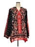 Roaman's 100% Polyester Black Long Sleeve Blouse Size 3o - photo 1