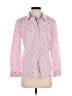 Talbots 100% Cotton Hearts Pink Long Sleeve Blouse Size M - photo 1