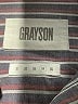 Grayson 100% Cotton Stripes Gray Long Sleeve Button-Down Shirt Size Lg (4) - photo 7
