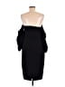 Krisa Solid Black Cocktail Dress Size L - photo 2