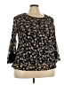 Alfani 100% Nylon Black 3/4 Sleeve Blouse Size 3X - photo 1