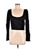 Intermix Black Long Sleeve Top Size 10 - photo 1