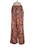 Single Thread 100% Polyester Paisley Pink Casual Pants Size S - photo 2