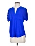 Moa Moa Blue Short Sleeve Blouse Size S - photo 1