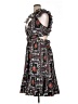 Let Me Be 100% Polyester Print Black Cocktail Dress Size XL - photo 5