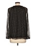 LC Lauren Conrad 100% Polyester Polka Dots Black Long Sleeve Blouse Size L - photo 2