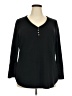 Chaser Black Long Sleeve Blouse Size 3X - photo 1
