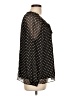 LC Lauren Conrad 100% Polyester Polka Dots Black Long Sleeve Blouse Size L - photo 4