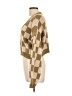Blue Blush Checkered-gingham Tan Pullover Sweater Size L - photo 5