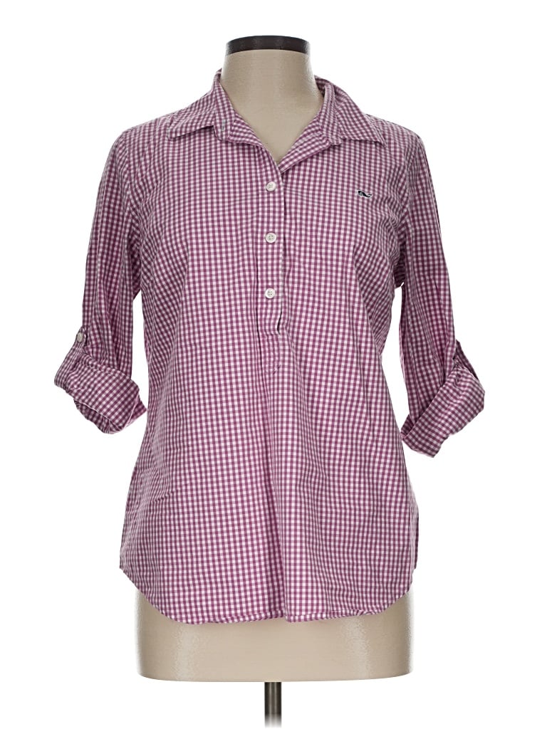 Pre-owned Vineyard Vines 3/4 Sleeve Button Down Shirt In Pink