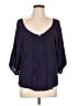 Old Navy 100% Rayon Blue 3/4 Sleeve Blouse Size L - photo 1