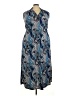 Gottex 100% Polyester Paisley Blue Casual Dress Size 3X - photo 1
