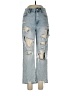 Assorted Brands 100% Cotton Hearts Blue Jeans Size 27 waist - photo 1