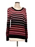 Worthington Stripes Black Pullover Sweater Size L - photo 1