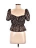 Topshop Black Short Sleeve Top Size 8 - photo 1