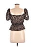 Topshop Black Short Sleeve Top Size 8 - photo 2