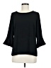 Talbots 100% Polyester Black 3/4 Sleeve Top Size M (petite) - photo 1