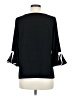 Talbots 100% Polyester Black 3/4 Sleeve Top Size M (petite) - photo 2