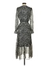 Unbranded 100% Polyester Animal Print Silver Casual Dress Size S - photo 2