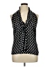 Spense 100% Polyester Polka Dots Black Sleeveless Blouse Size L - photo 1