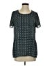 Pleione 100% Polyester Teal Short Sleeve Blouse Size XS - photo 1
