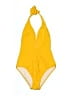 Solid & Striped Solid Yellow One Piece Swimsuit Size L - photo 1