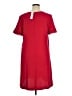 Ann Taylor 100% Polyester Solid Red Casual Dress Size 16 - photo 2